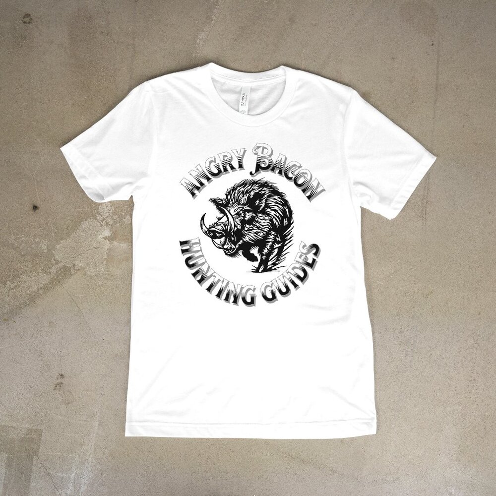 Angry Bacon Hunting Guides White T-Shirt